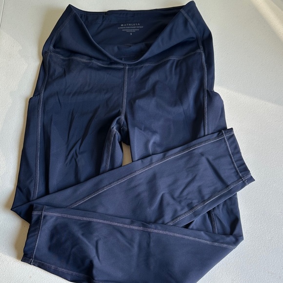 Athleta Deep Blue Leggings - Picture 1 of 4